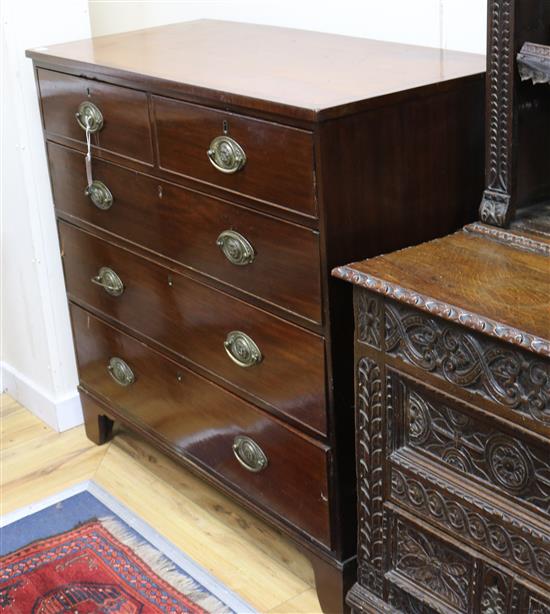 A George III mahogany chest of drawers W.107cm